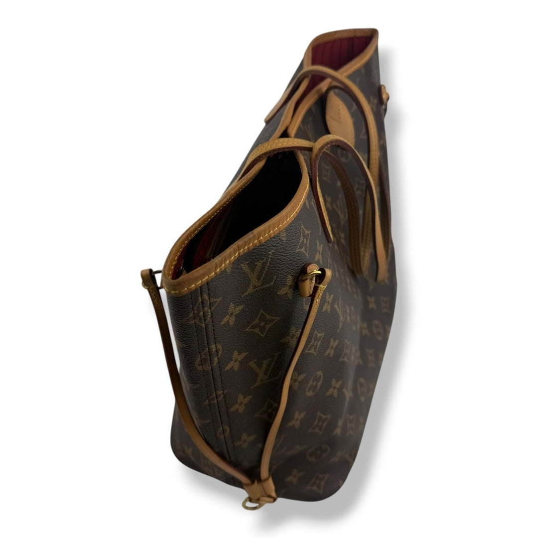 Louis Vuitton Brown Monogram Neverfull MM Handbag W/Pouch - Lux Central