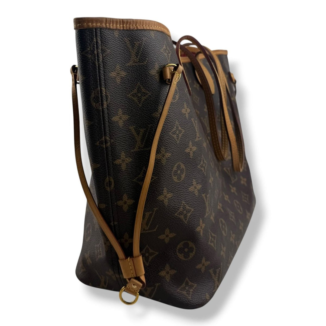 Louis Vuitton Brown Monogram Neverfull MM Handbag W/Pouch - Lux Central
