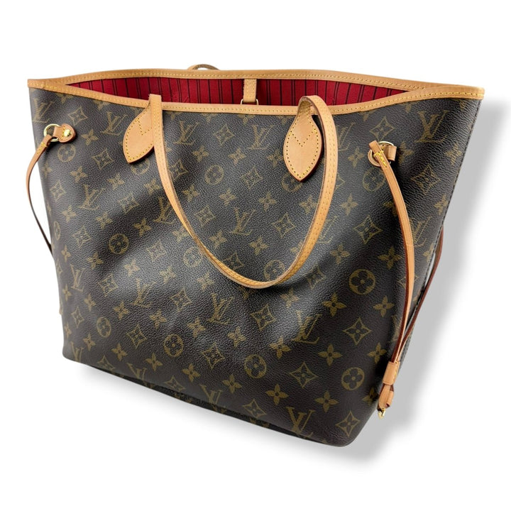Louis Vuitton Brown Monogram Neverfull MM Handbag W/Pouch - Lux Central