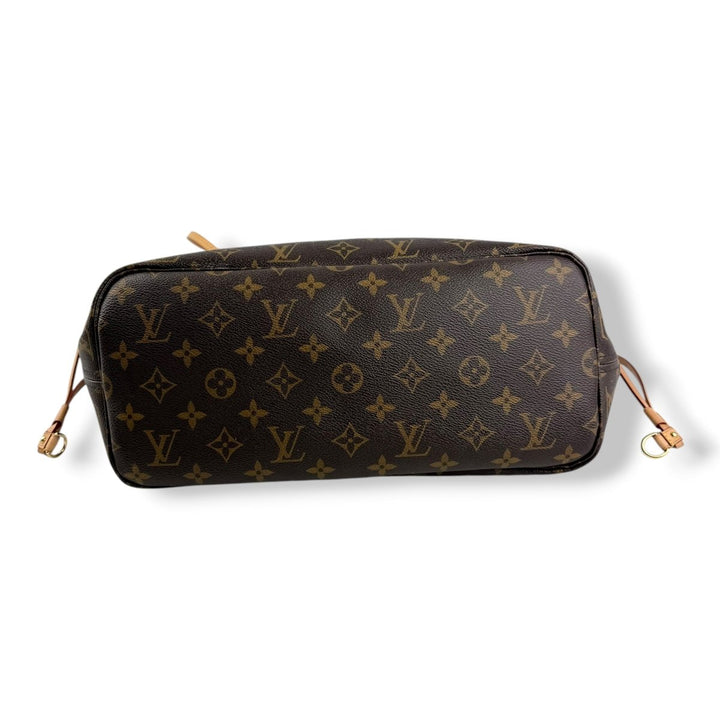 Louis Vuitton Brown Monogram Neverfull MM Handbag W/Pouch - Lux Central