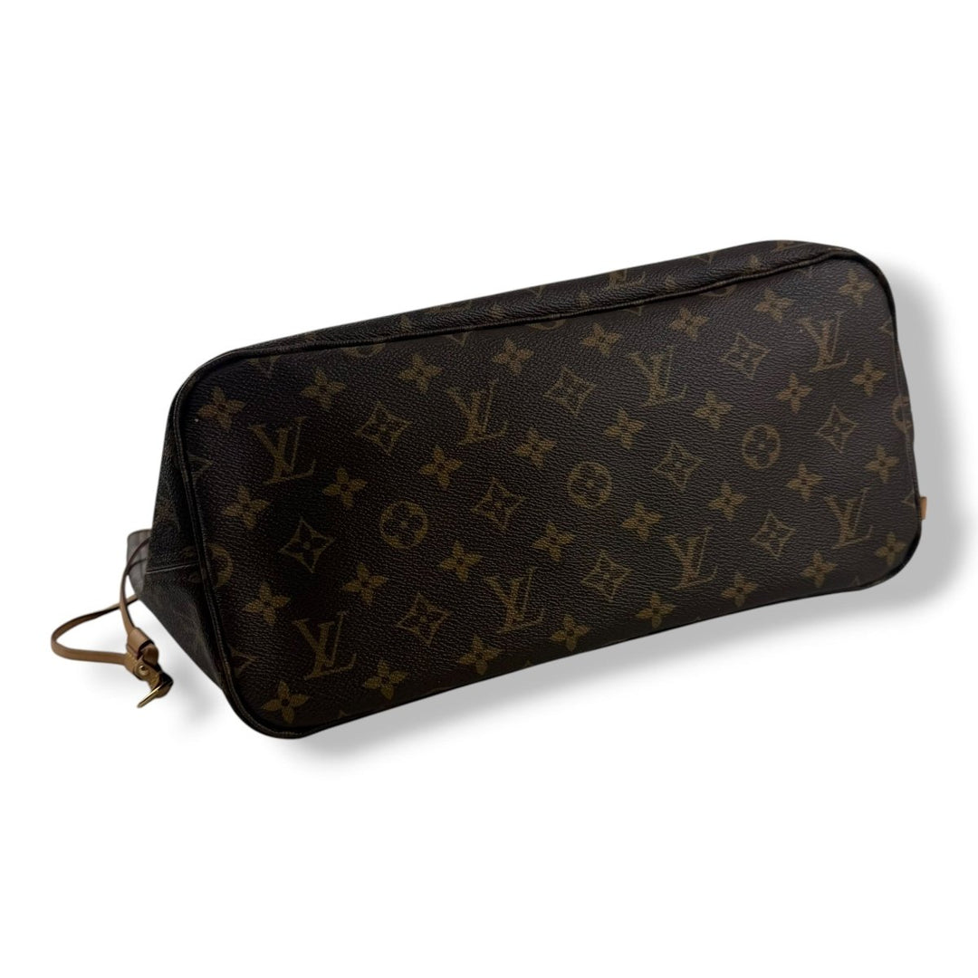 Louis Vuitton Brown Monogram Neverfull MM Handbag W/Pouch - Lux Central