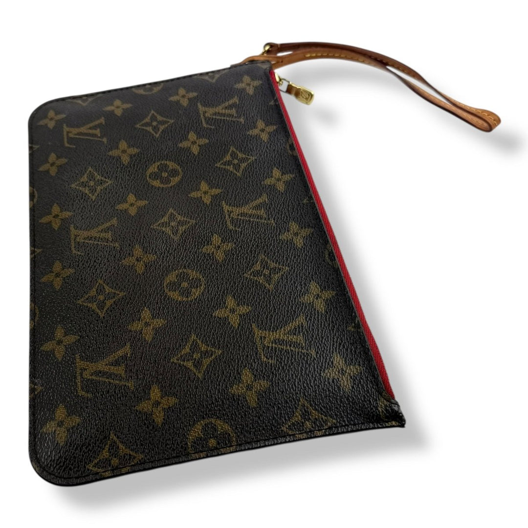 Louis Vuitton Brown Monogram Neverfull Pouch - Lux Central