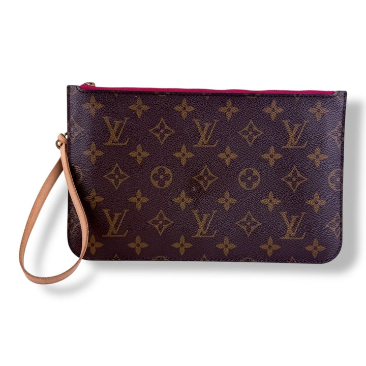 Louis Vuitton Brown Monogram Neverfull Pouch - Lux Central