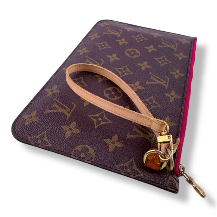 Louis Vuitton Brown Monogram Neverfull Pouch - Lux Central