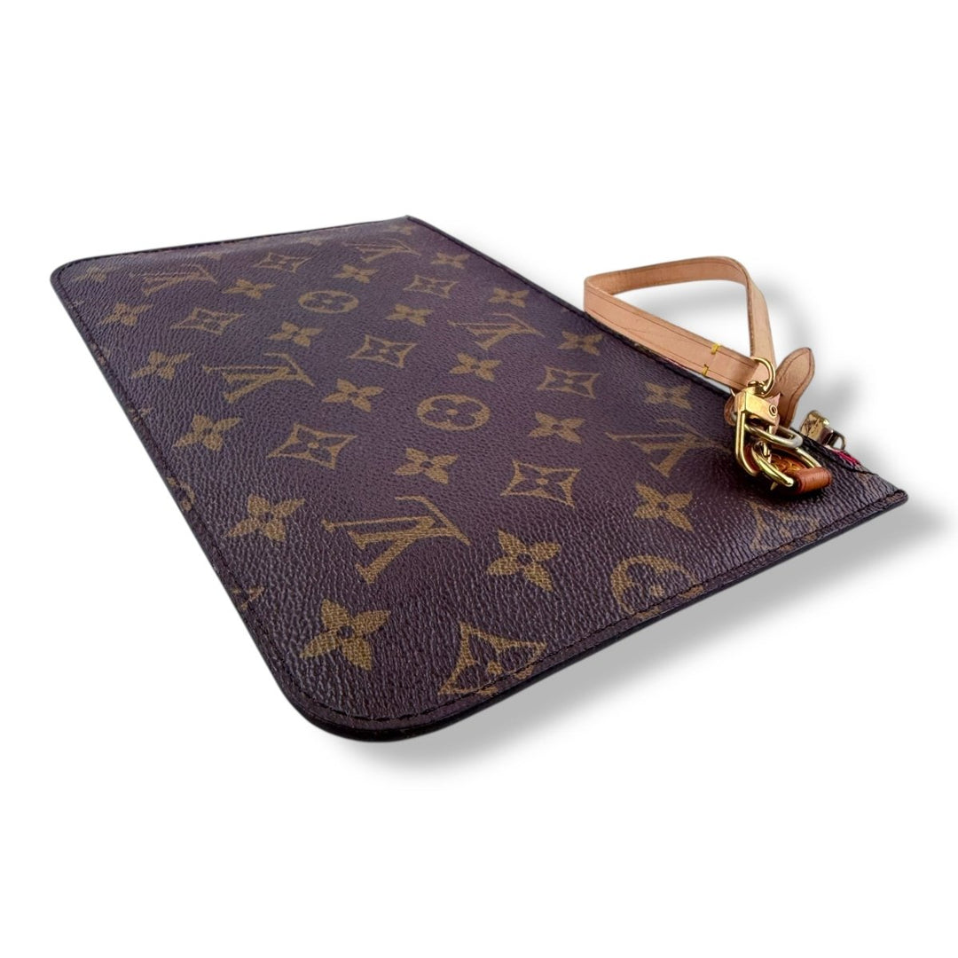 Louis Vuitton Brown Monogram Neverfull Pouch - Lux Central
