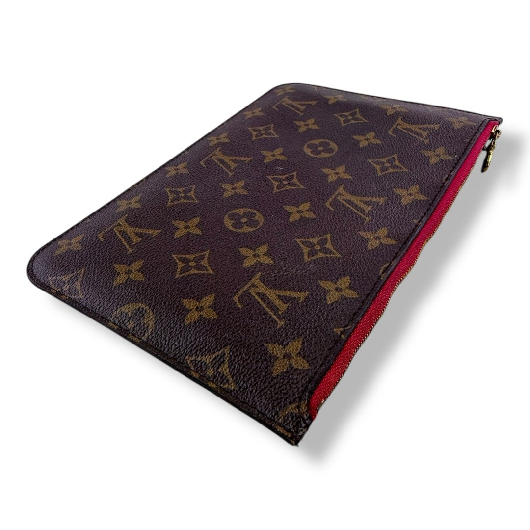 Louis Vuitton Brown Monogram Neverfull Pouch - Lux Central