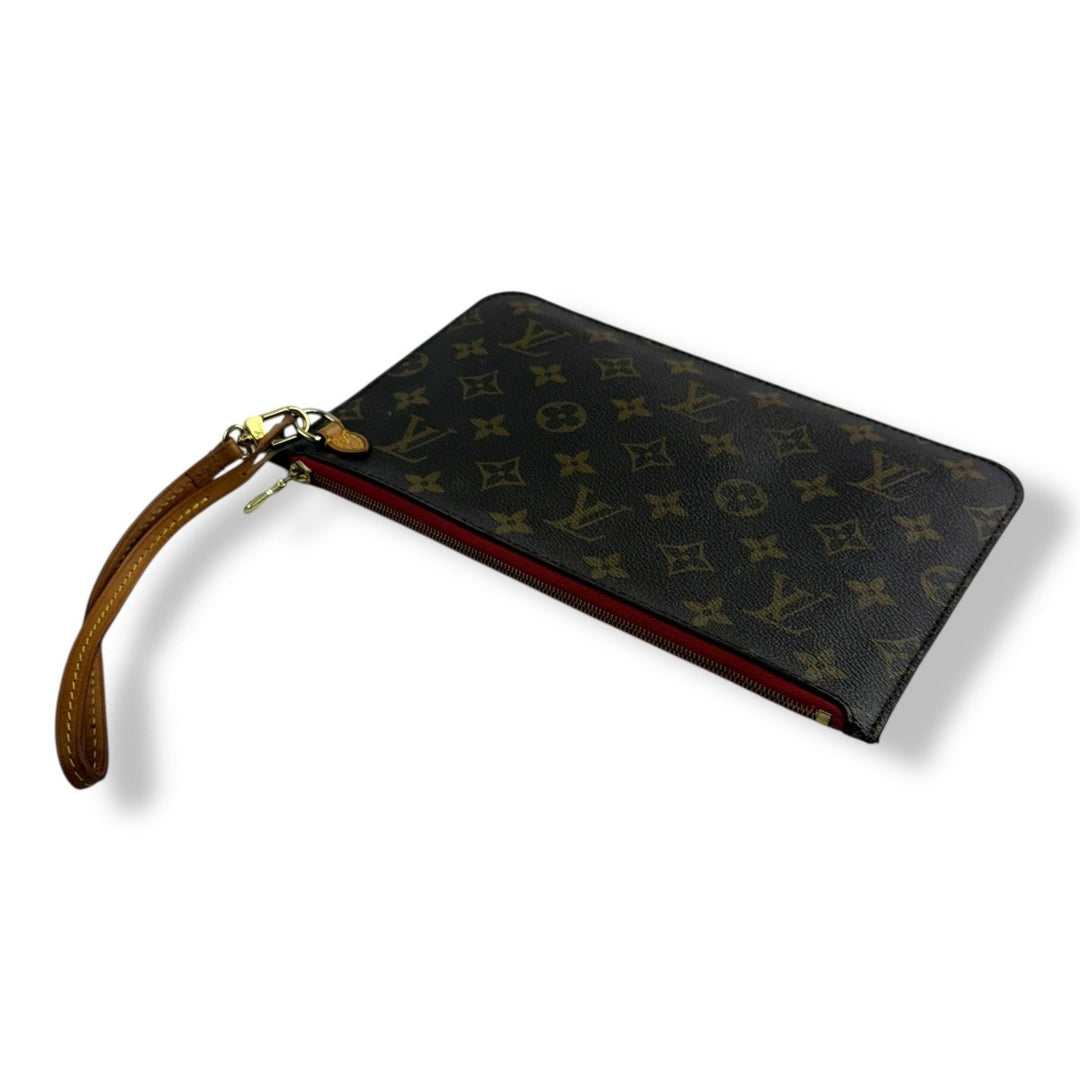 Louis Vuitton Brown Monogram Neverfull Pouch - Lux Central