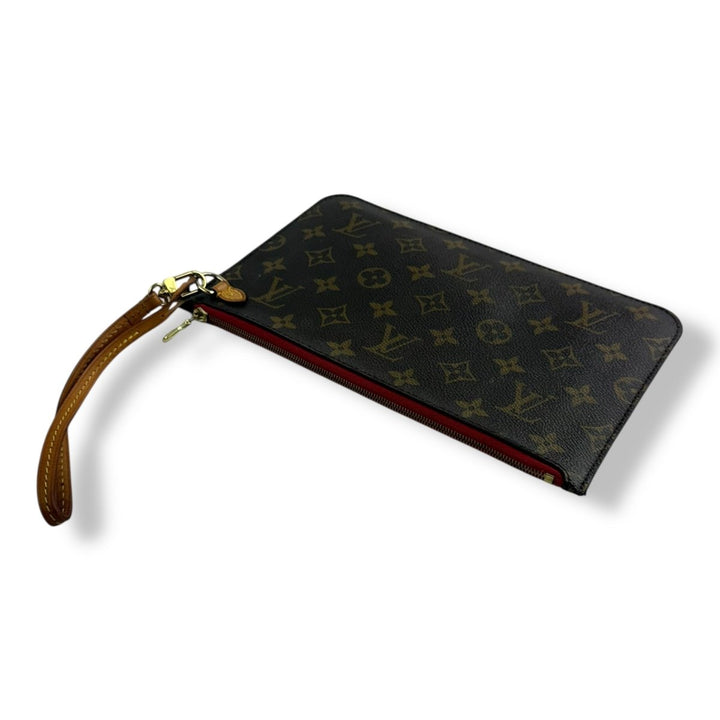 Louis Vuitton Brown Monogram Neverfull Pouch - Lux Central