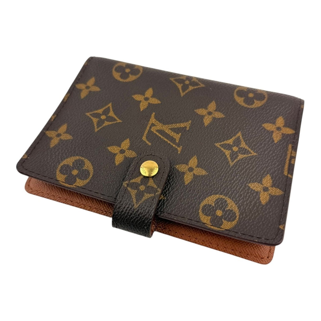 Louis Vuitton Brown Monogram PM Ring Agenda Wallet - Lux Central