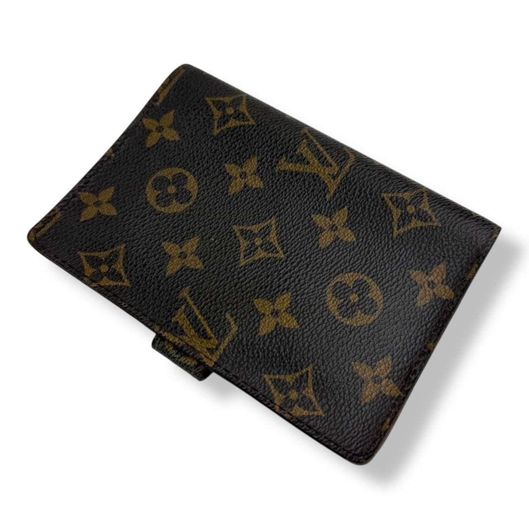 Louis Vuitton Brown Monogram PM Ring Agenda Wallet - Lux Central