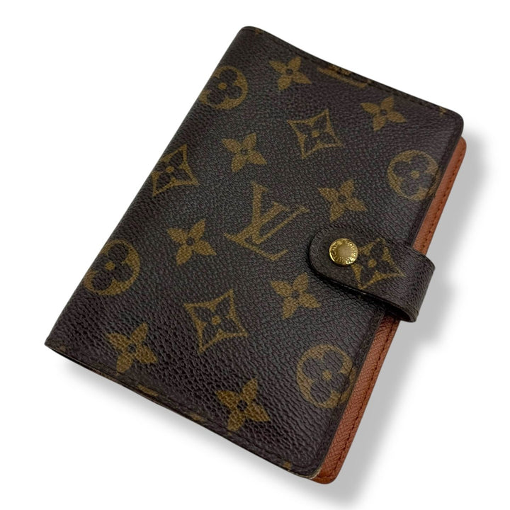 Louis Vuitton Brown Monogram PM Ring Agenda Wallet - Lux Central