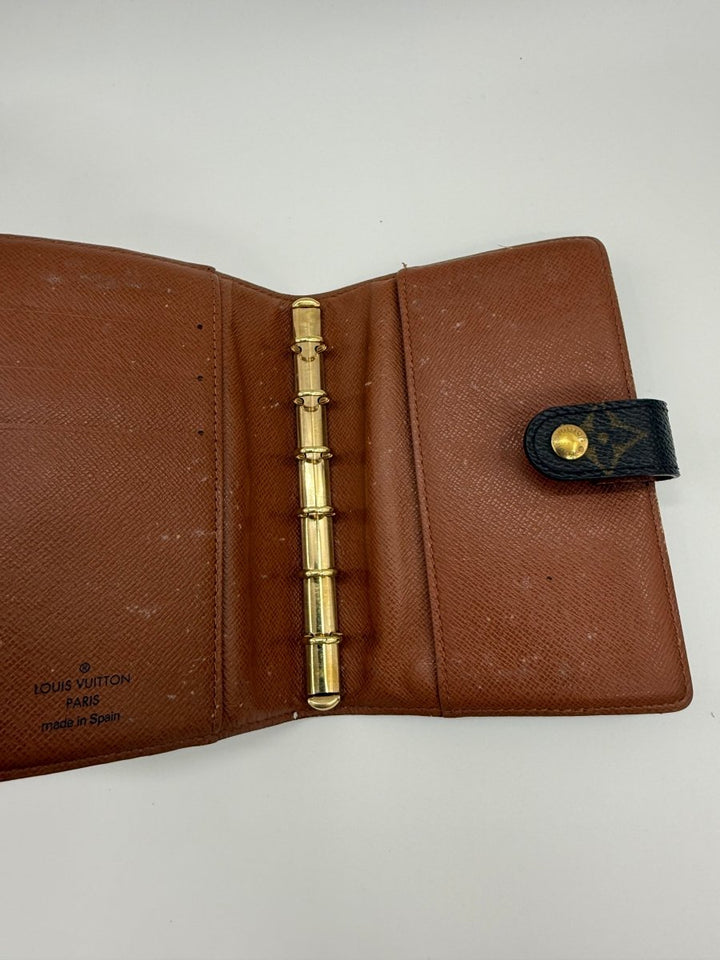 Louis Vuitton Brown Monogram PM Ring Agenda Wallet - Lux Central