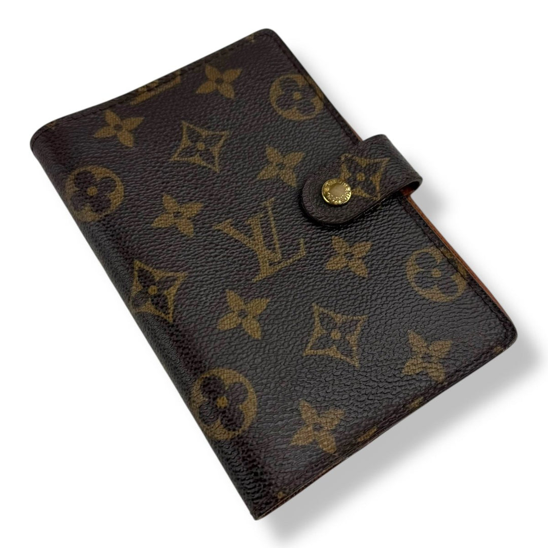 Louis Vuitton Brown Monogram PM Ring Agenda Wallet - Lux Central