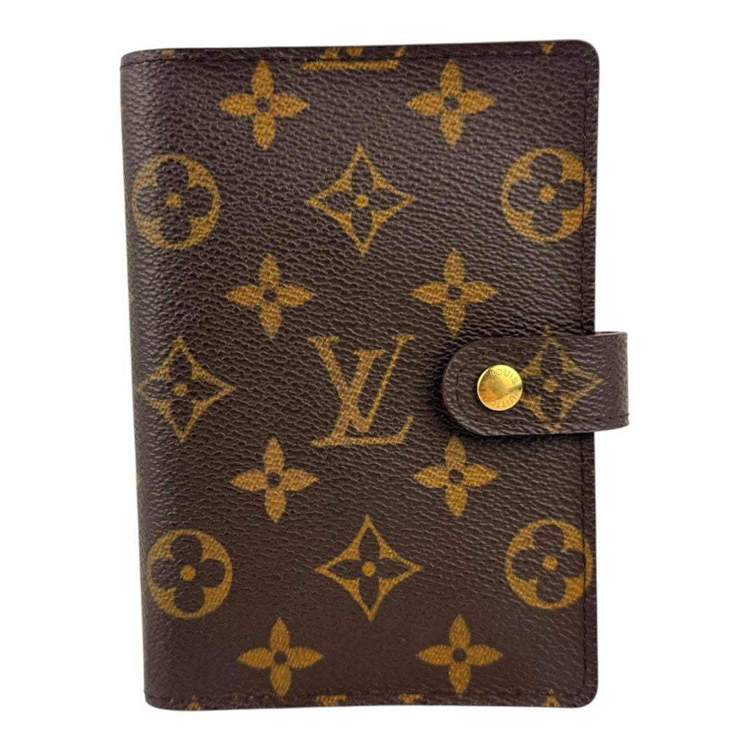 Louis Vuitton Brown Monogram PM Ring Agenda Wallet - Lux Central