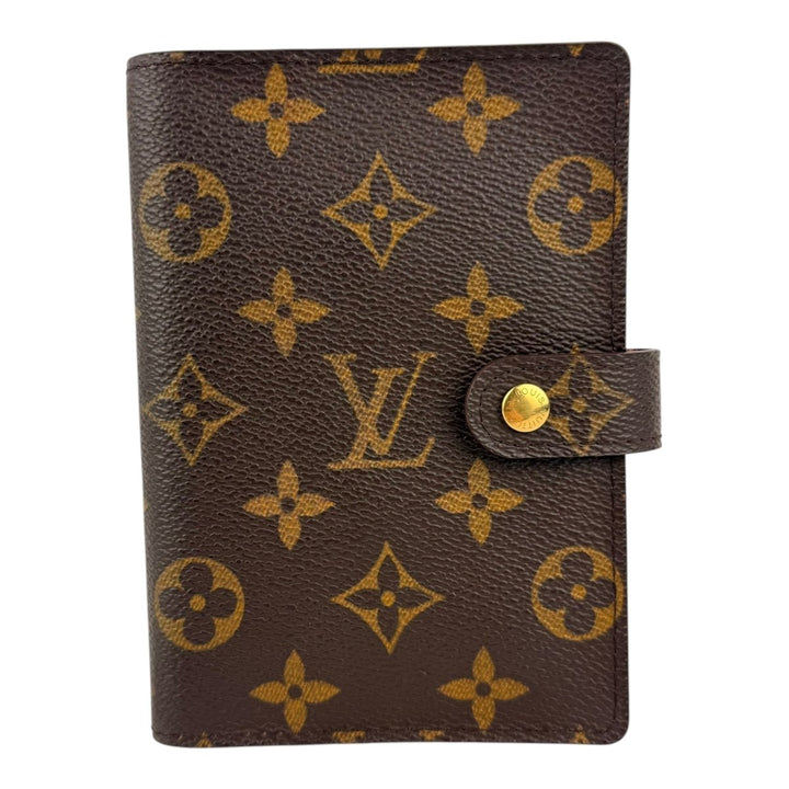 Louis Vuitton Brown Monogram PM Ring Agenda Wallet - Lux Central