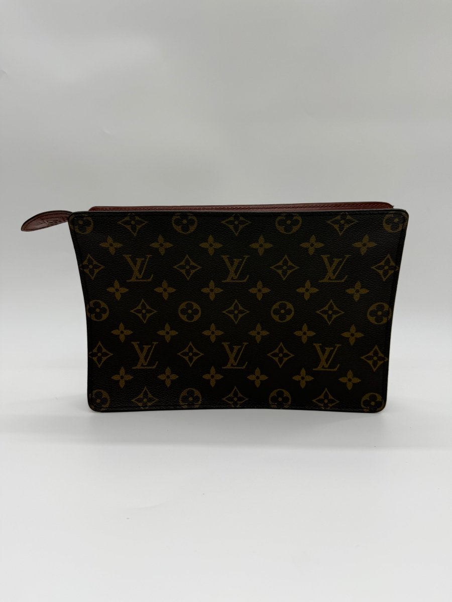 Louis Vuitton Brown Monogram Pochette Homme Clutch Bag - Lux Central