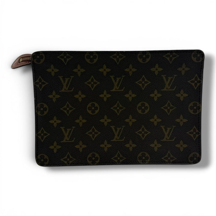 Louis Vuitton Brown Monogram Pochette Homme Clutch Bag - Lux Central