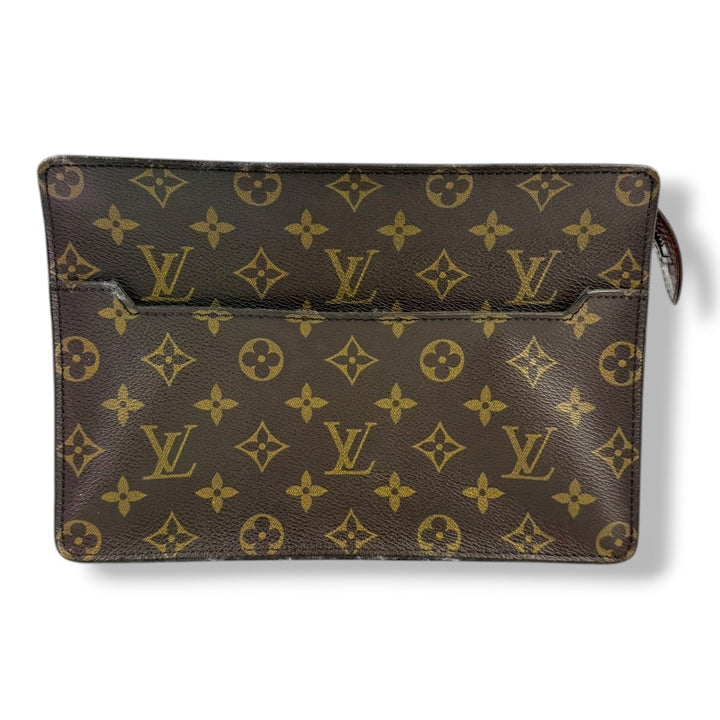 Louis Vuitton Brown Monogram Pochette Homme Clutch Bag - Lux Central