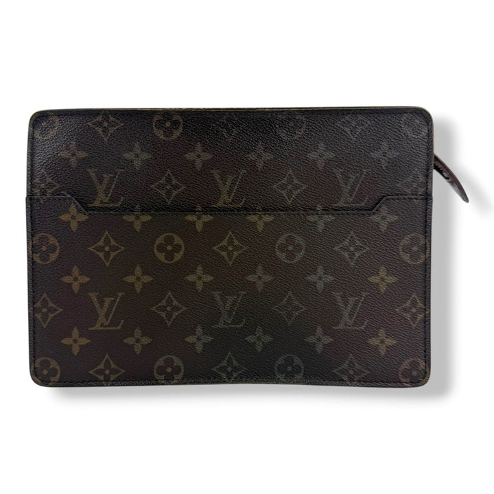 Louis Vuitton Brown Monogram Pochette Homme Clutch Bag - Lux Central