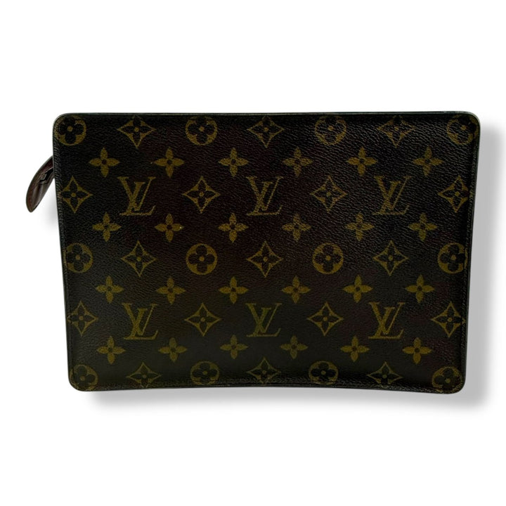 Louis Vuitton Brown Monogram Pochette Homme Clutch Bag - Lux Central