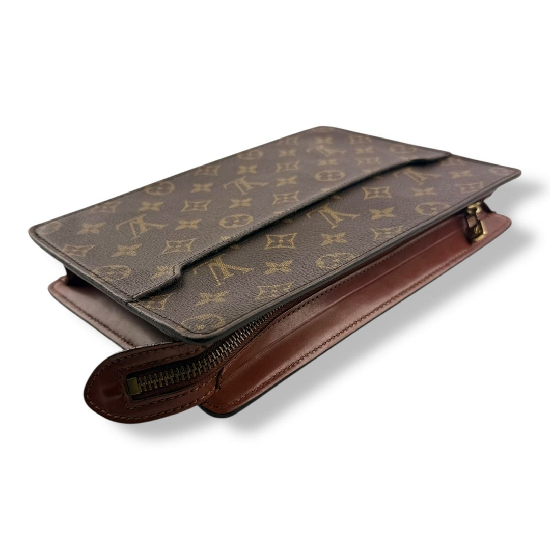 Louis Vuitton Brown Monogram Pochette Homme Clutch Bag - Lux Central