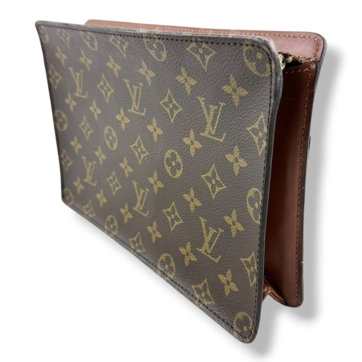 Louis Vuitton Brown Monogram Pochette Homme Clutch Bag - Lux Central