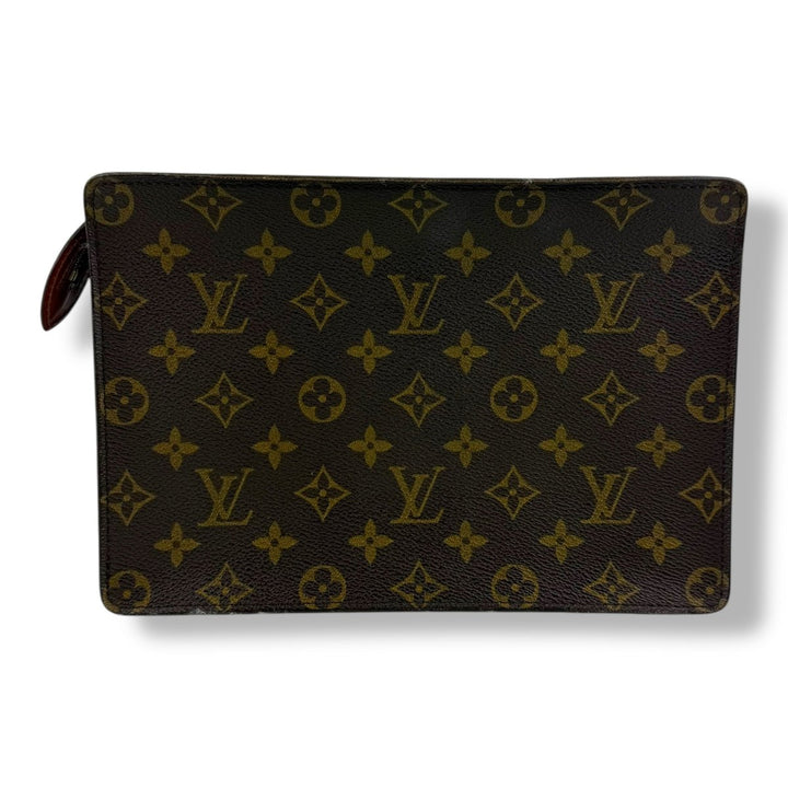Louis Vuitton Brown Monogram Pochette Homme Clutch Bag - Lux Central