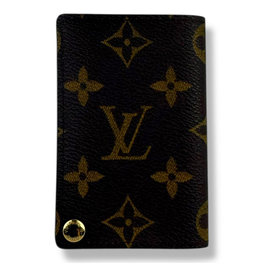 Louis Vuitton Brown Monogram Porte - Cartes Credit Pression Card Holder - Lux Central