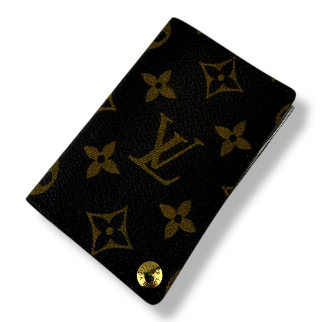 Louis Vuitton Brown Monogram Porte - Cartes Credit Pression Card Holder - Lux Central