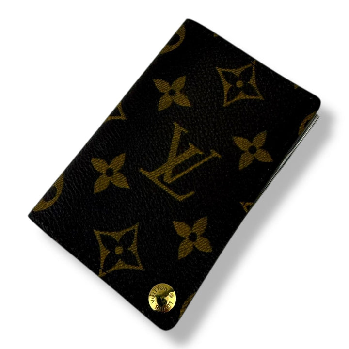 Louis Vuitton Brown Monogram Porte - Cartes Credit Pression Card Holder - Lux Central