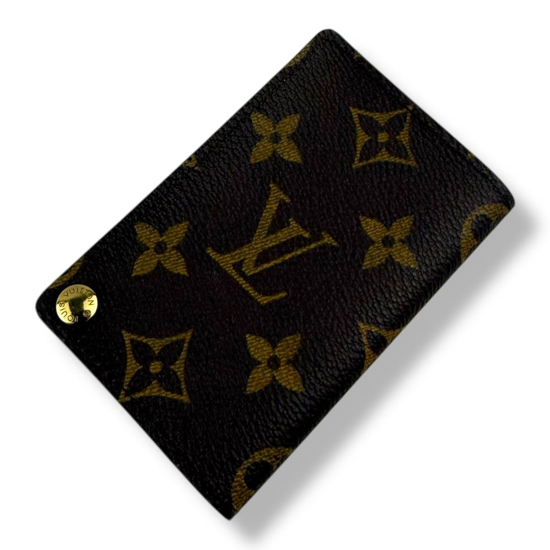 Louis Vuitton Brown Monogram Porte - Cartes Credit Pression Card Holder - Lux Central