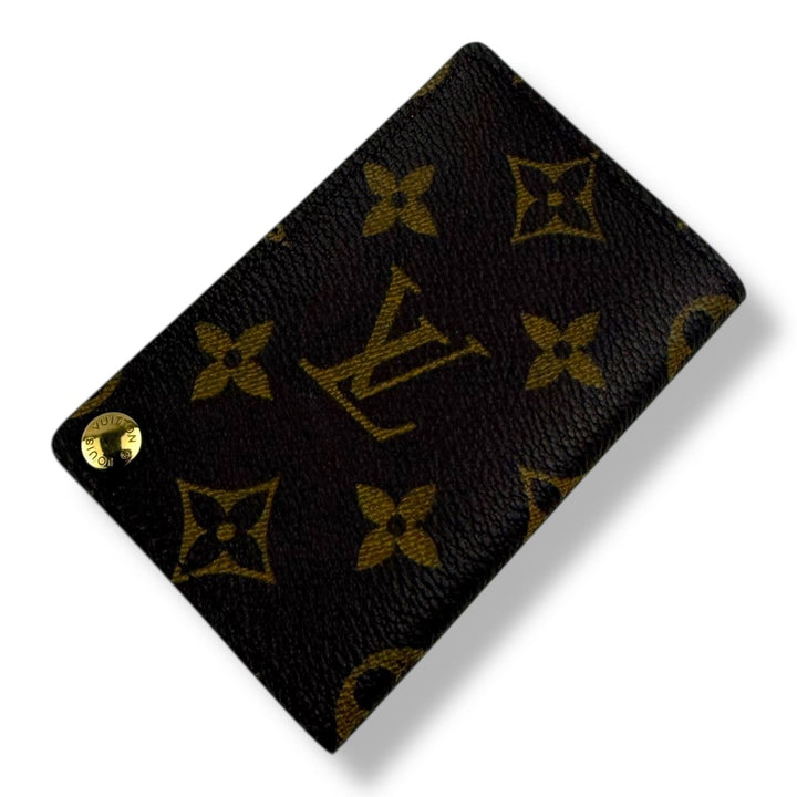 Louis Vuitton Brown Monogram Porte - Cartes Credit Pression Card Holder - Lux Central