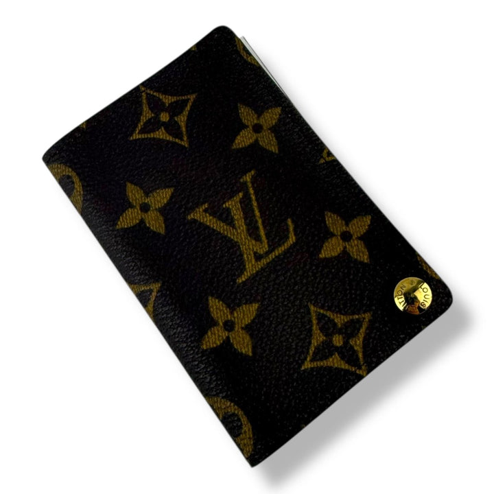 Louis Vuitton Brown Monogram Porte - Cartes Credit Pression Card Holder - Lux Central
