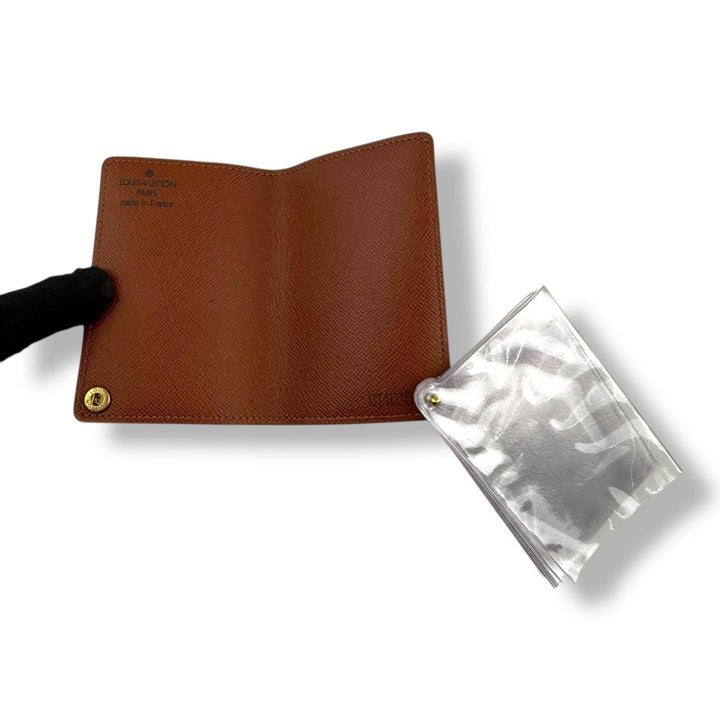 Louis Vuitton Brown Monogram Porte - Cartes Credit Pression Card Holder - Lux Central