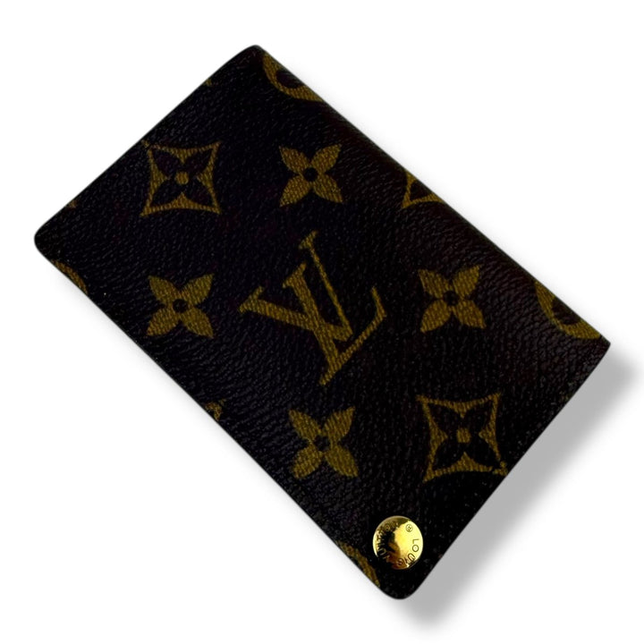 Louis Vuitton Brown Monogram Porte - Cartes Credit Pression Card Holder - Lux Central