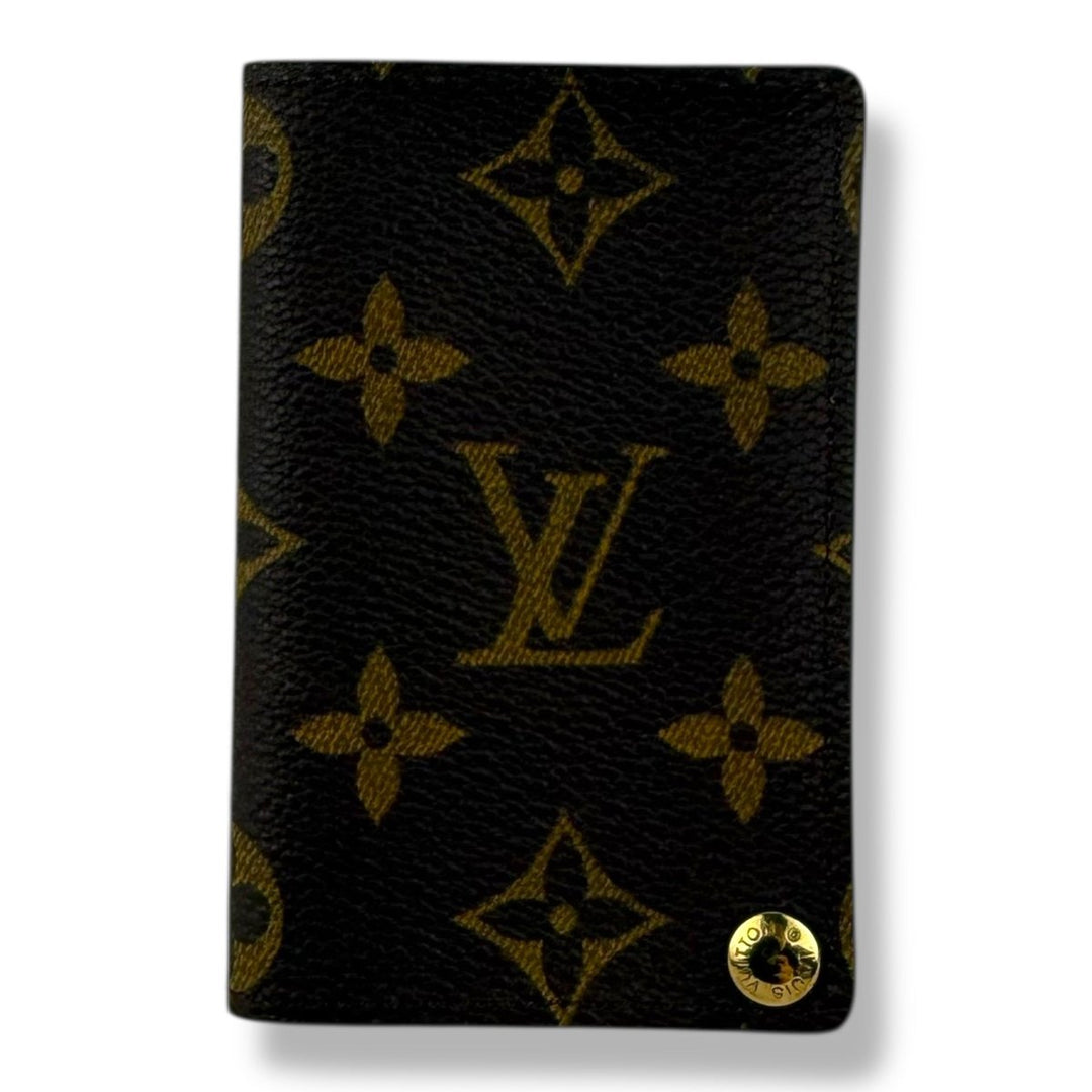 Louis Vuitton Brown Monogram Porte - Cartes Credit Pression Card Holder - Lux Central