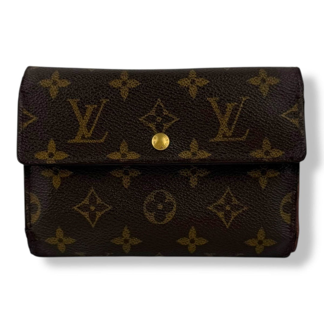 Louis Vuitton Brown Monogram Porto Tresor International Tri - fold Wallet - Lux Central