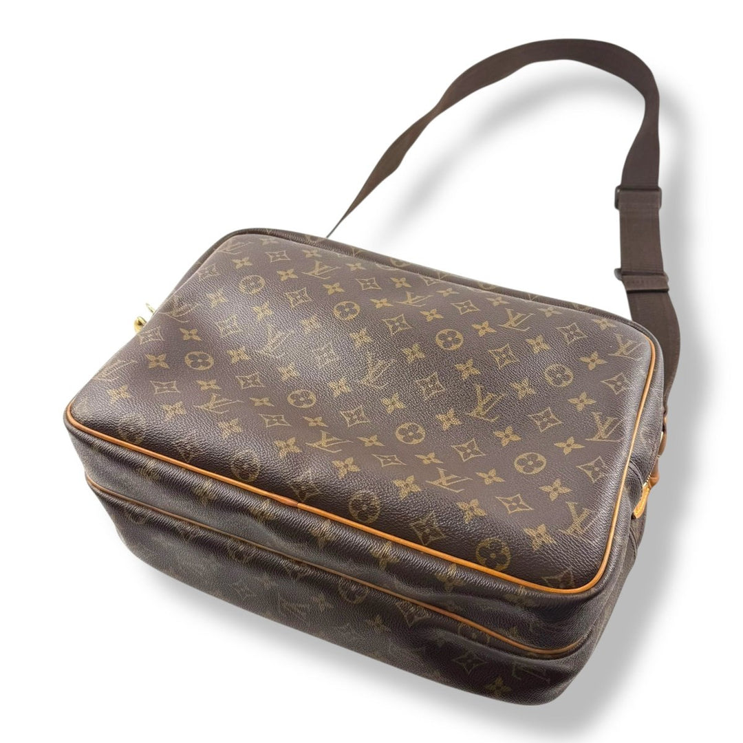 Louis Vuitton Brown Monogram Reporter GM Crossbody Bag - Lux Central