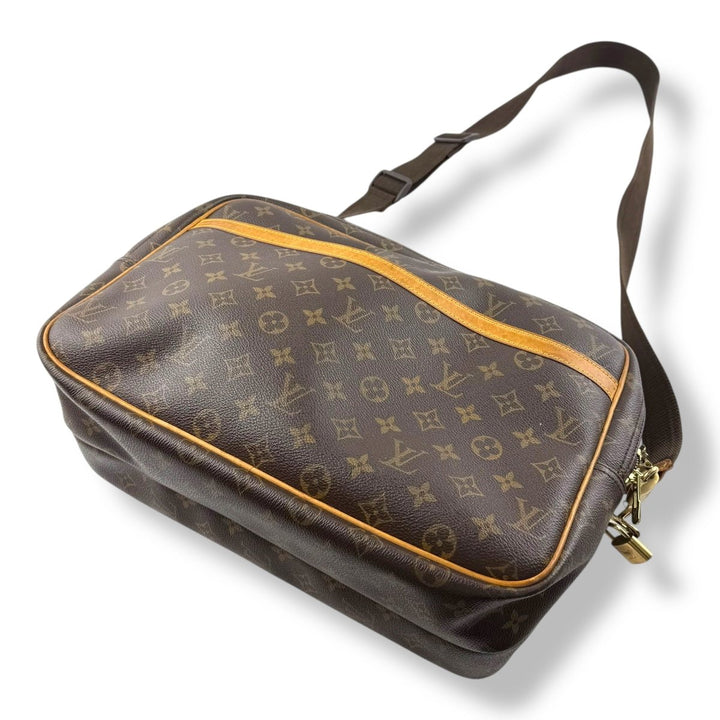 Louis Vuitton Brown Monogram Reporter GM Crossbody Bag - Lux Central