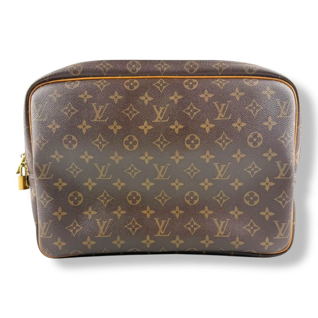 Louis Vuitton Brown Monogram Reporter GM Crossbody Bag - Lux Central
