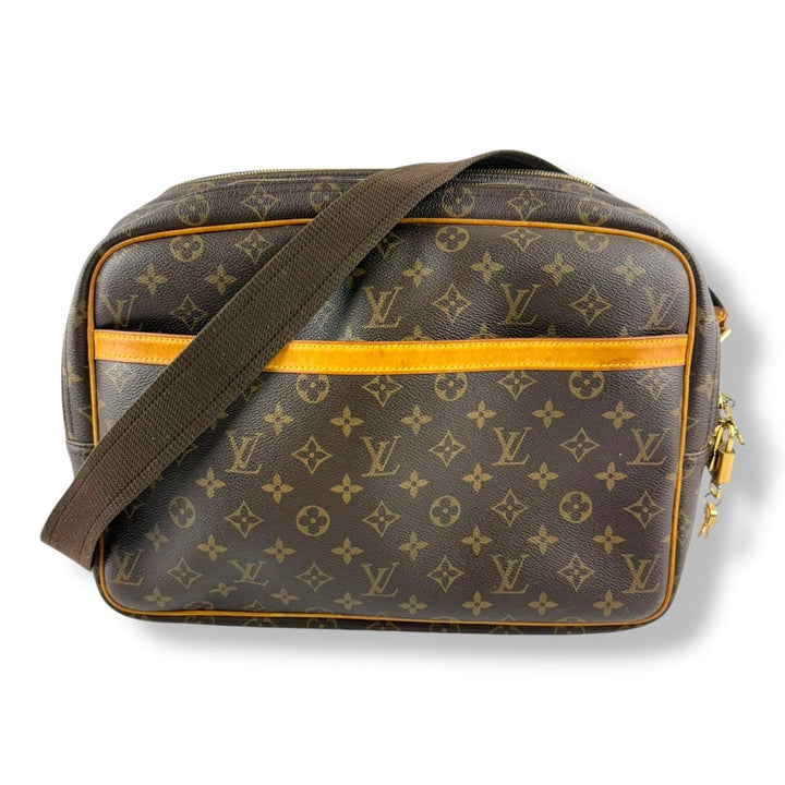 Louis Vuitton Brown Monogram Reporter GM Crossbody Bag - Lux Central