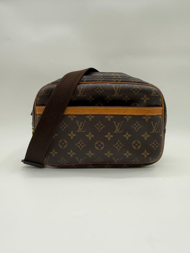 Louis Vuitton Brown Monogram Reporter PM Shoulder Bag - Lux Central