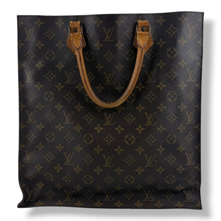 Louis Vuitton Brown Monogram Sac Plat Handbag - Lux Central