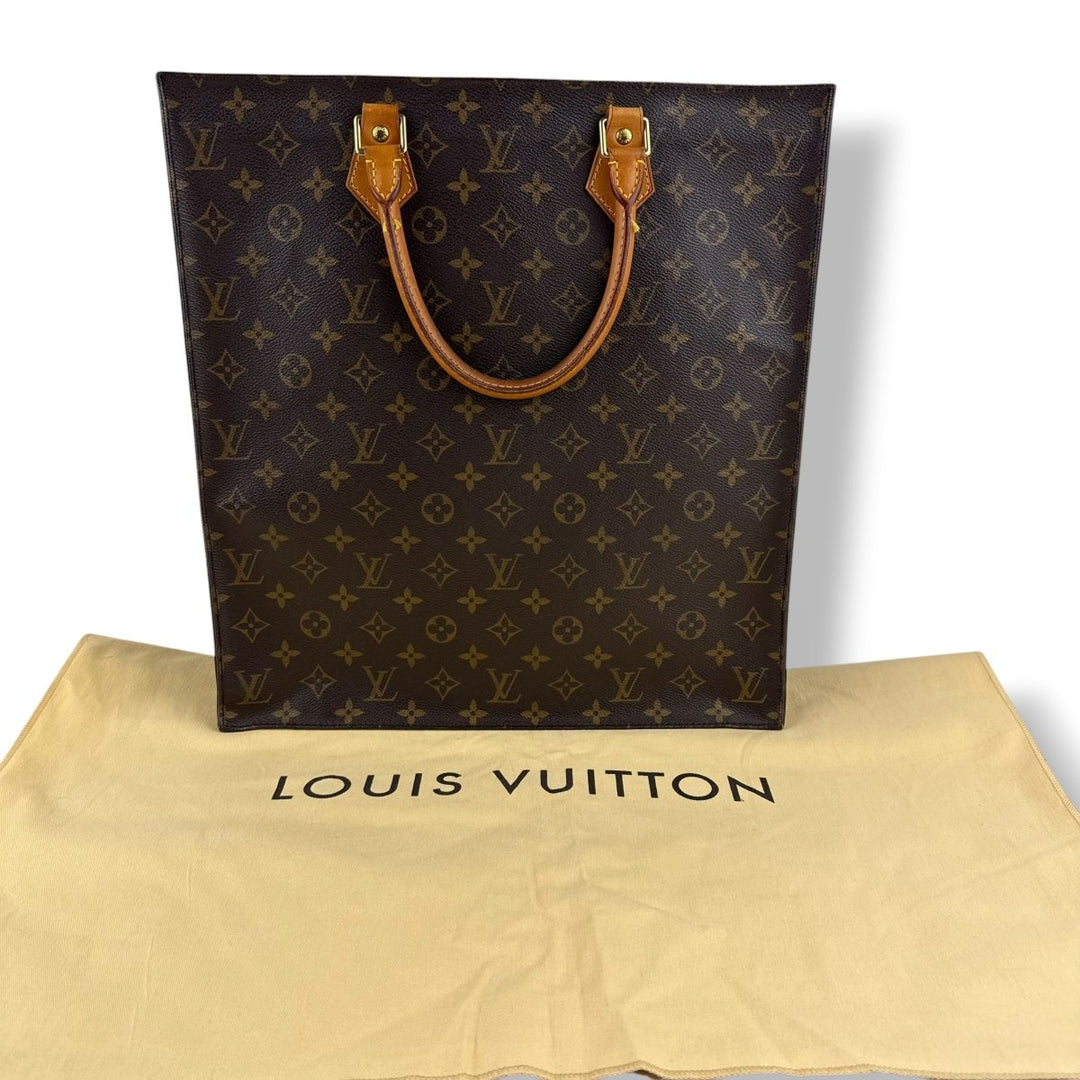 Louis Vuitton Brown Monogram Sac Plat Handbag - Lux Central
