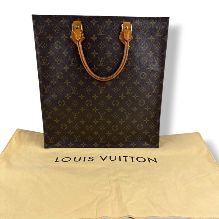 Louis Vuitton Brown Monogram Sac Plat Handbag - Lux Central