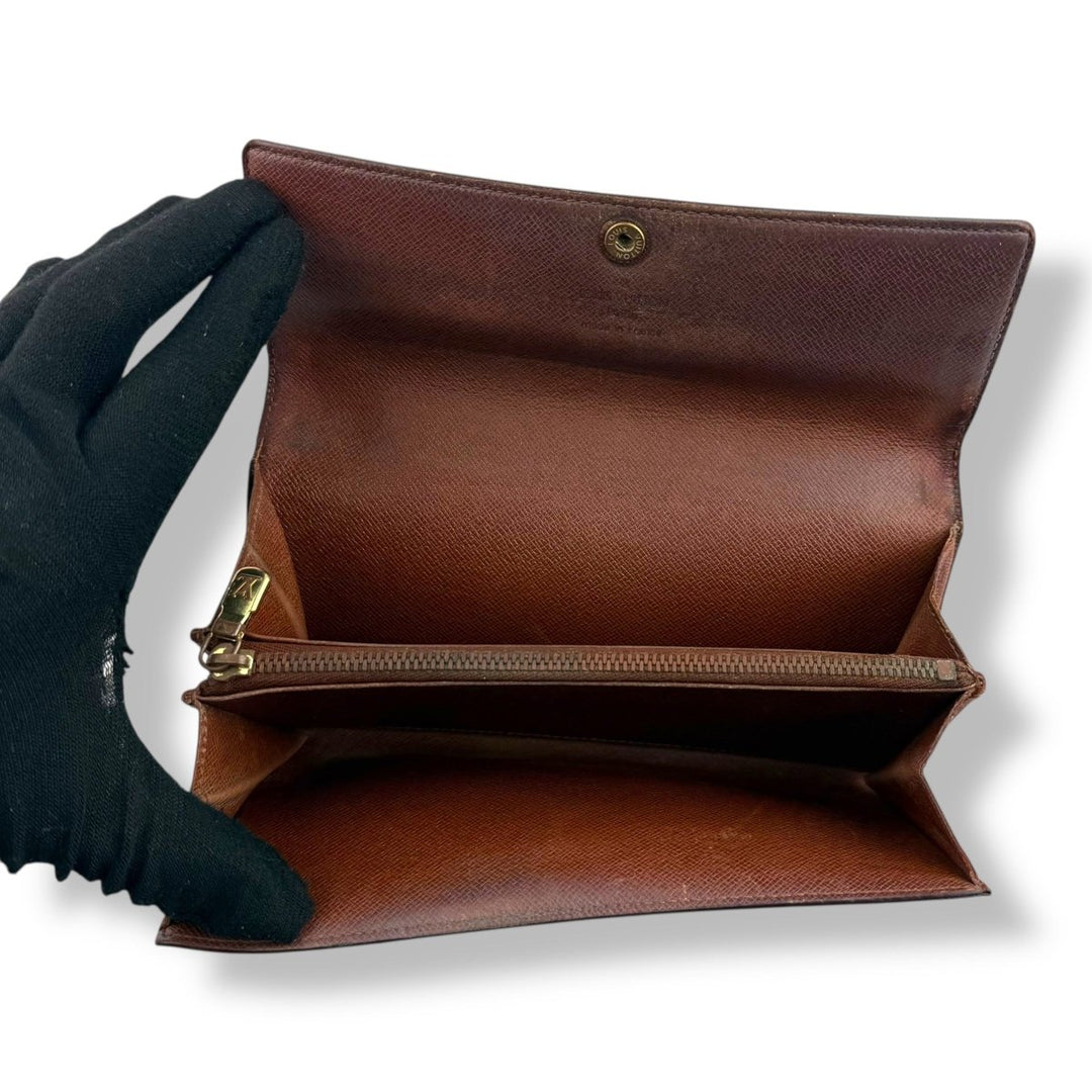 Louis Vuitton Brown Monogram Sarah Femme Wallet - Lux Central