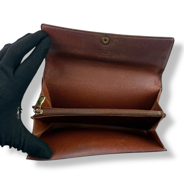 Louis Vuitton Brown Monogram Sarah Femme Wallet - Lux Central