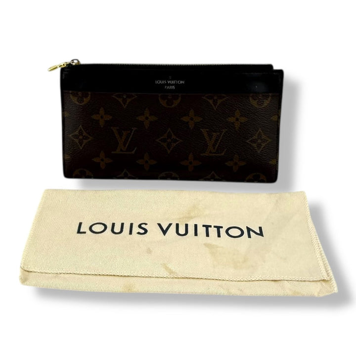 Louis Vuitton Brown Monogram Slim Purse - Lux Central