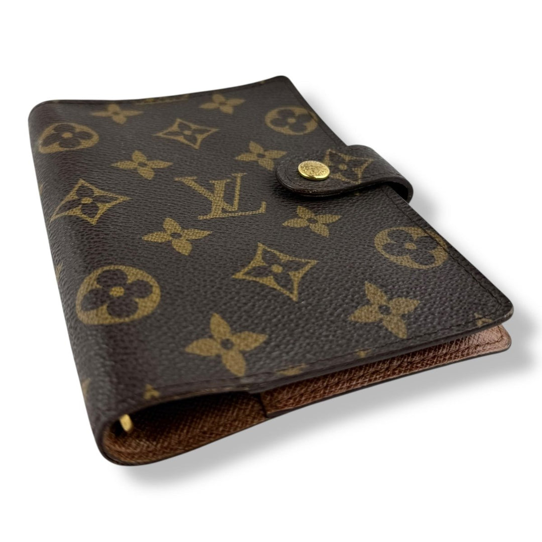 Louis Vuitton Brown Monogram Small Ring Agenda Wallet - Lux Central
