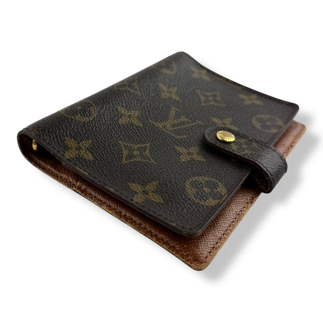 Louis Vuitton Brown Monogram Small Ring Agenda Wallet - Lux Central